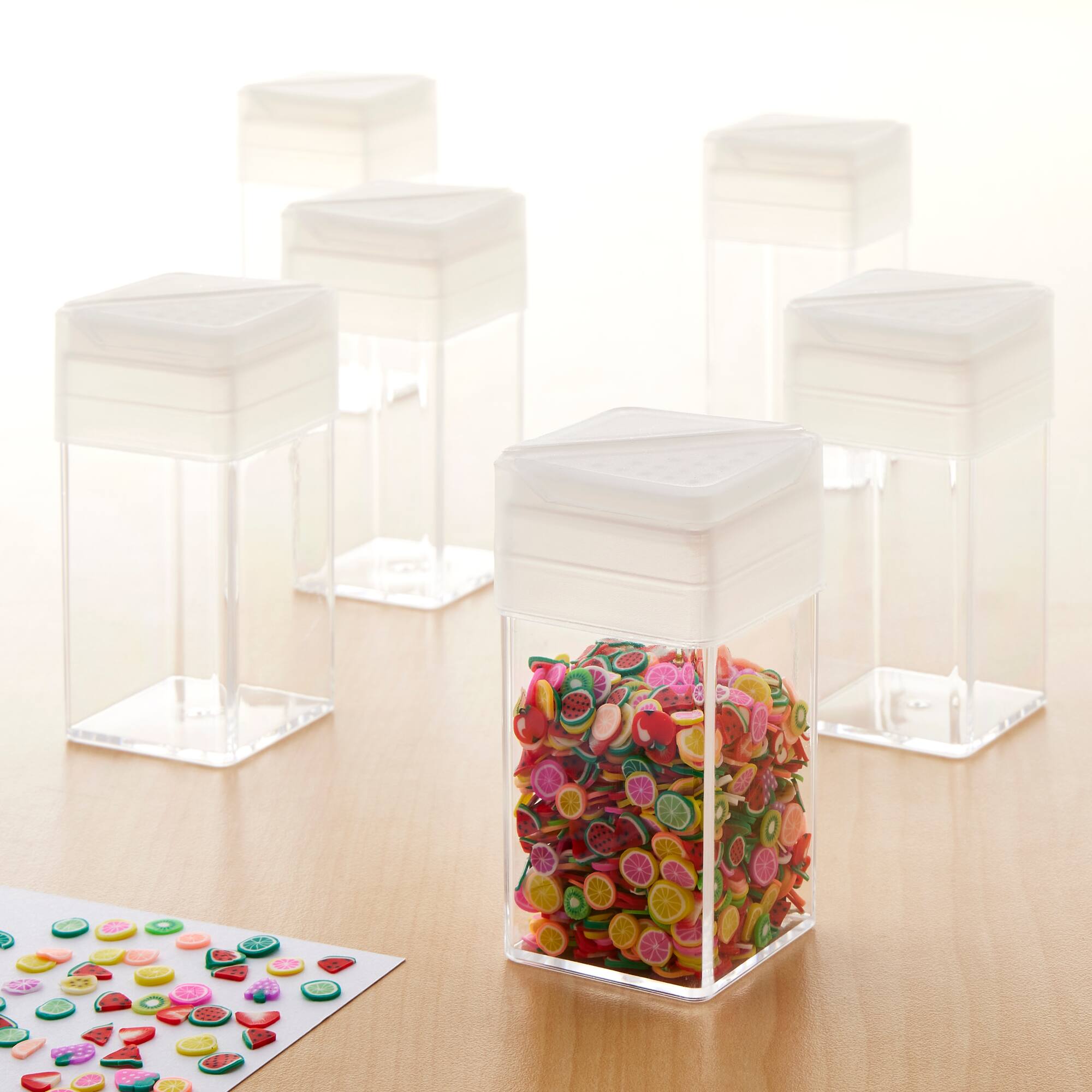 Plastic Storage Jars, 6ct. by Simply Tidy™